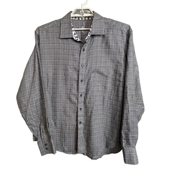 Robert Graham Men's 2XL Long Sleeve Button Up Black White Mixed Pattern Shirt - Picture 1 of 10